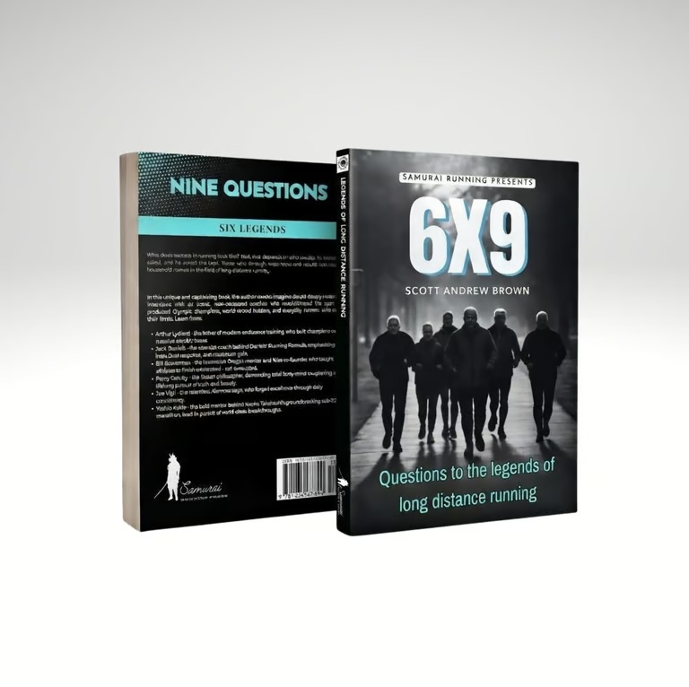 Front and back covers of Scott Andrew Brown’s 6x9 book about long-distance running